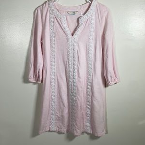 Anthropologie Boden Cotton Embroidered Mini Dress